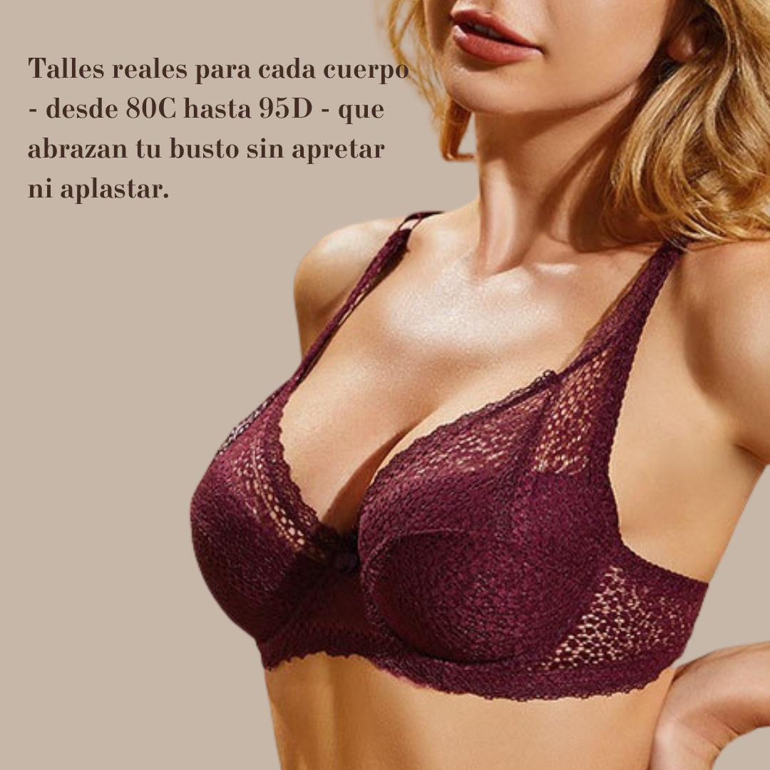 Encaje Realce – Sostén con Aro y Encaje para Tallas Grandes